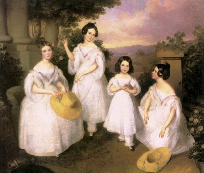 Brocky, Karoly The Daughters of Medgyasszay oil painting picture